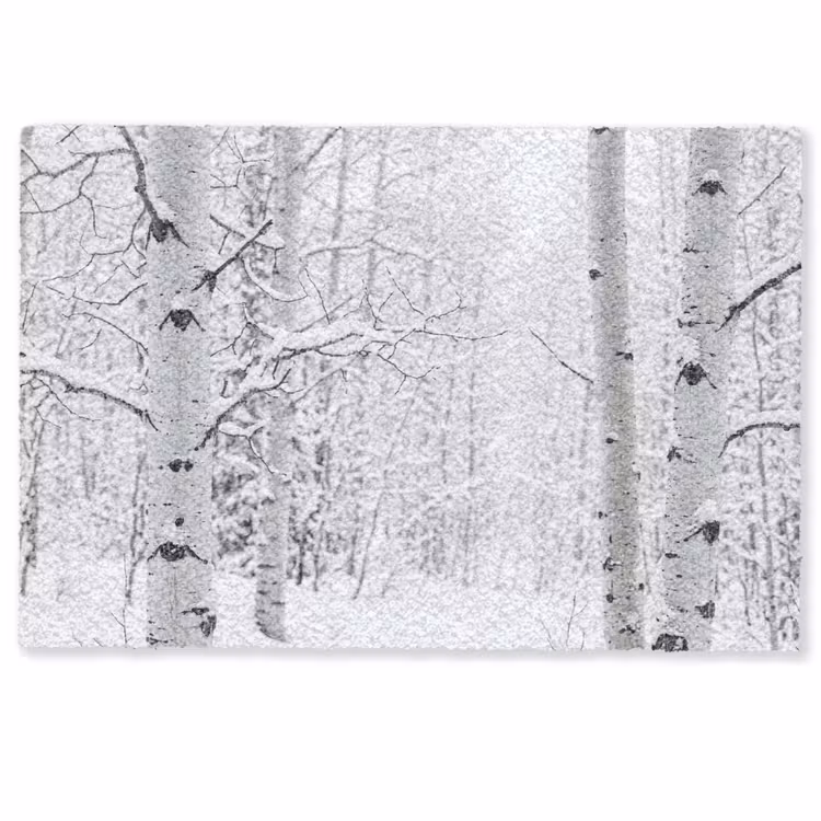 Deurmat - Berkenbomen - Sneeuw - Winter - Bos - Wit — 1