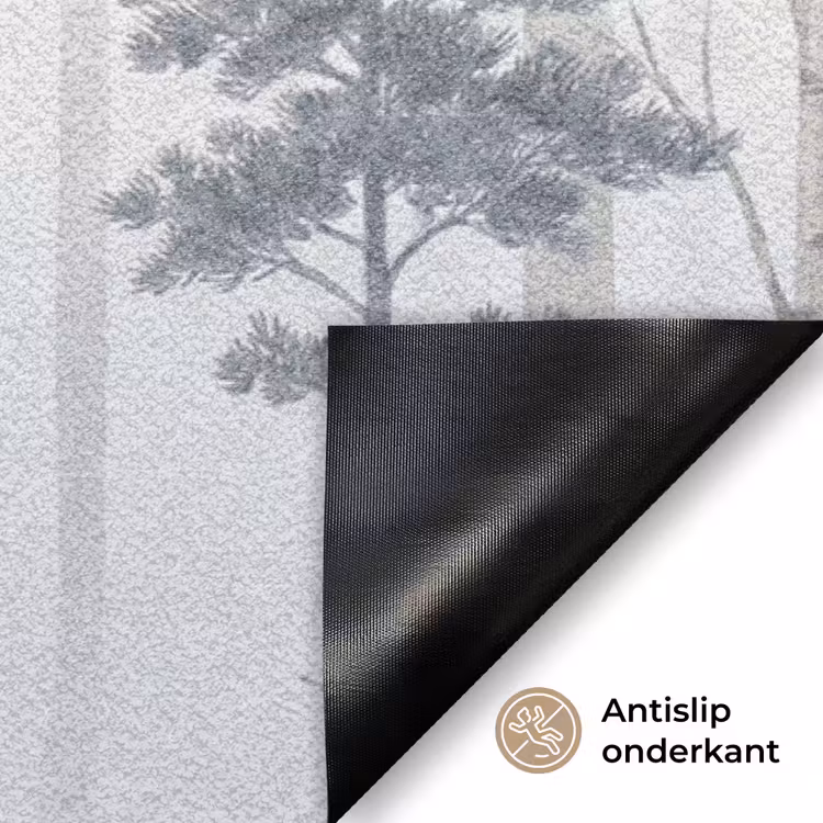 Deurmat - Bos - Bomen - Mist - Natuur - Illustratie - Grijs — 6