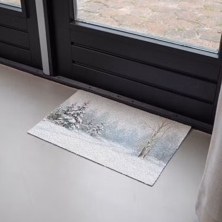 Deurmat - Bospad - Dennen - Sneeuw - Winter - Rustgevend — 2