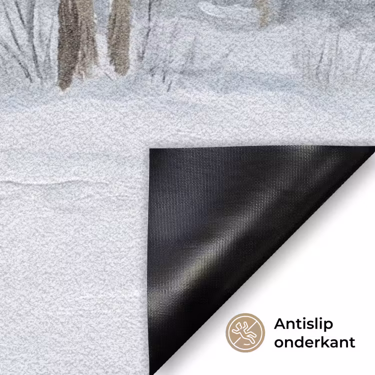 Deurmat - Bospad - Dennen - Sneeuw - Winter - Rustgevend — 6