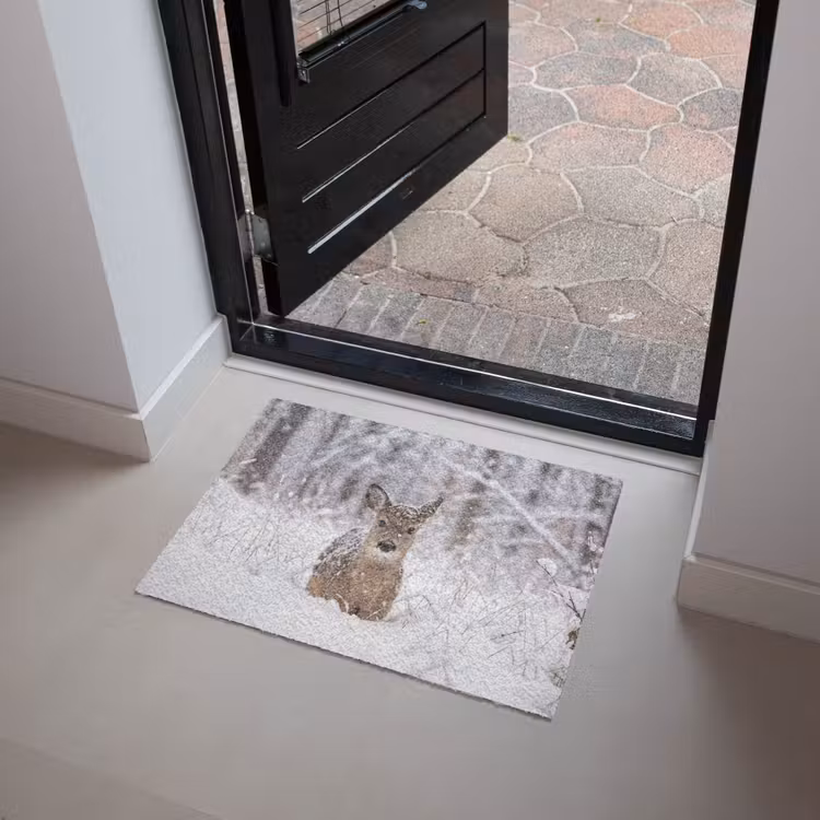 Deurmat - Hert - Sneeuw - Bos - Dieren - Vertederend — 4