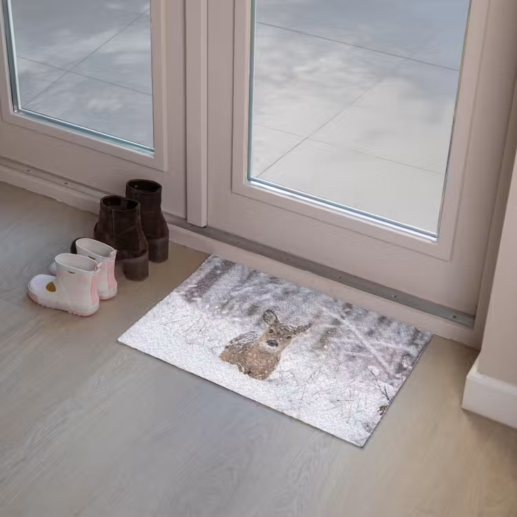 Deurmat - Hert - Sneeuw - Bos - Dieren - Vertederend — 8
