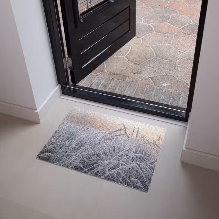 Deurmat - Rijp - Gras - Kristallen - Winter - Minimalistisch — 4
