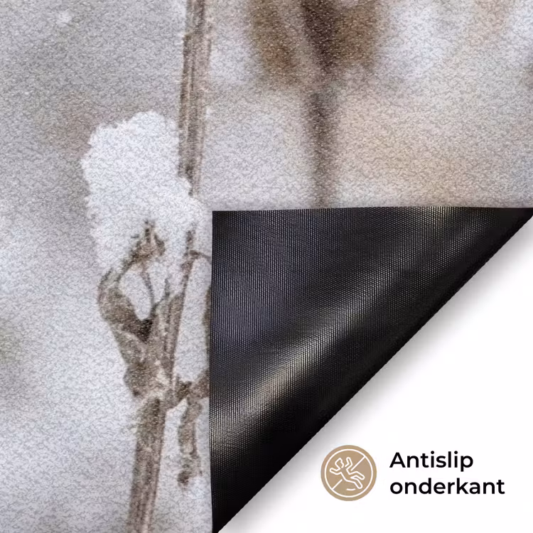 Deurmat - Roodborstje - Gedroogde bloem - Sneeuw - Winter - Vertederend — 6