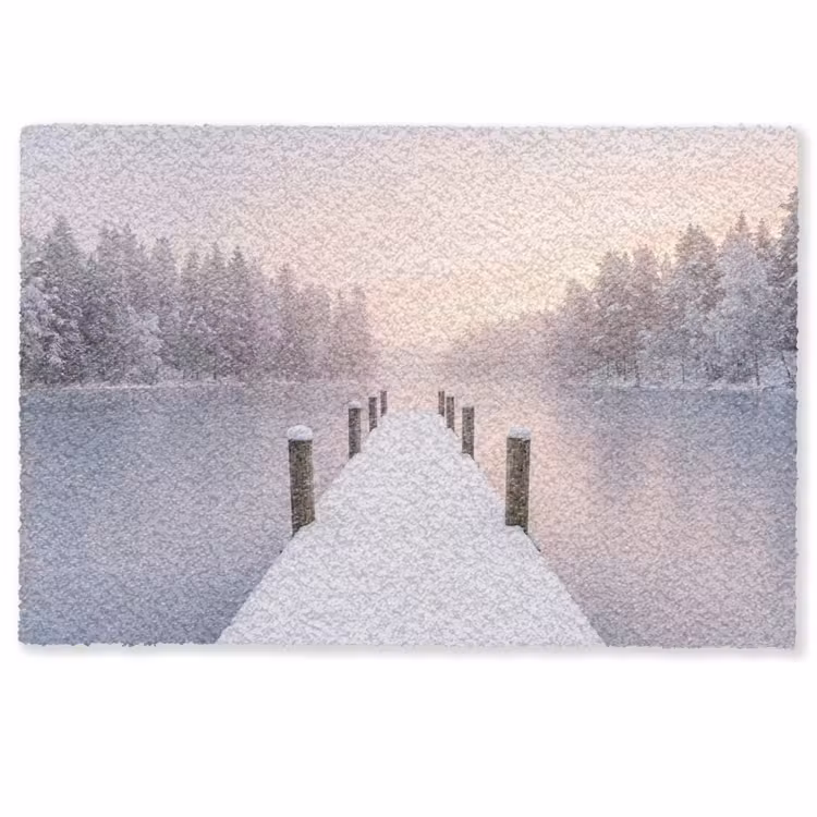 Deurmat - Steiger - Meer - Mist - Winter - Serene — 1