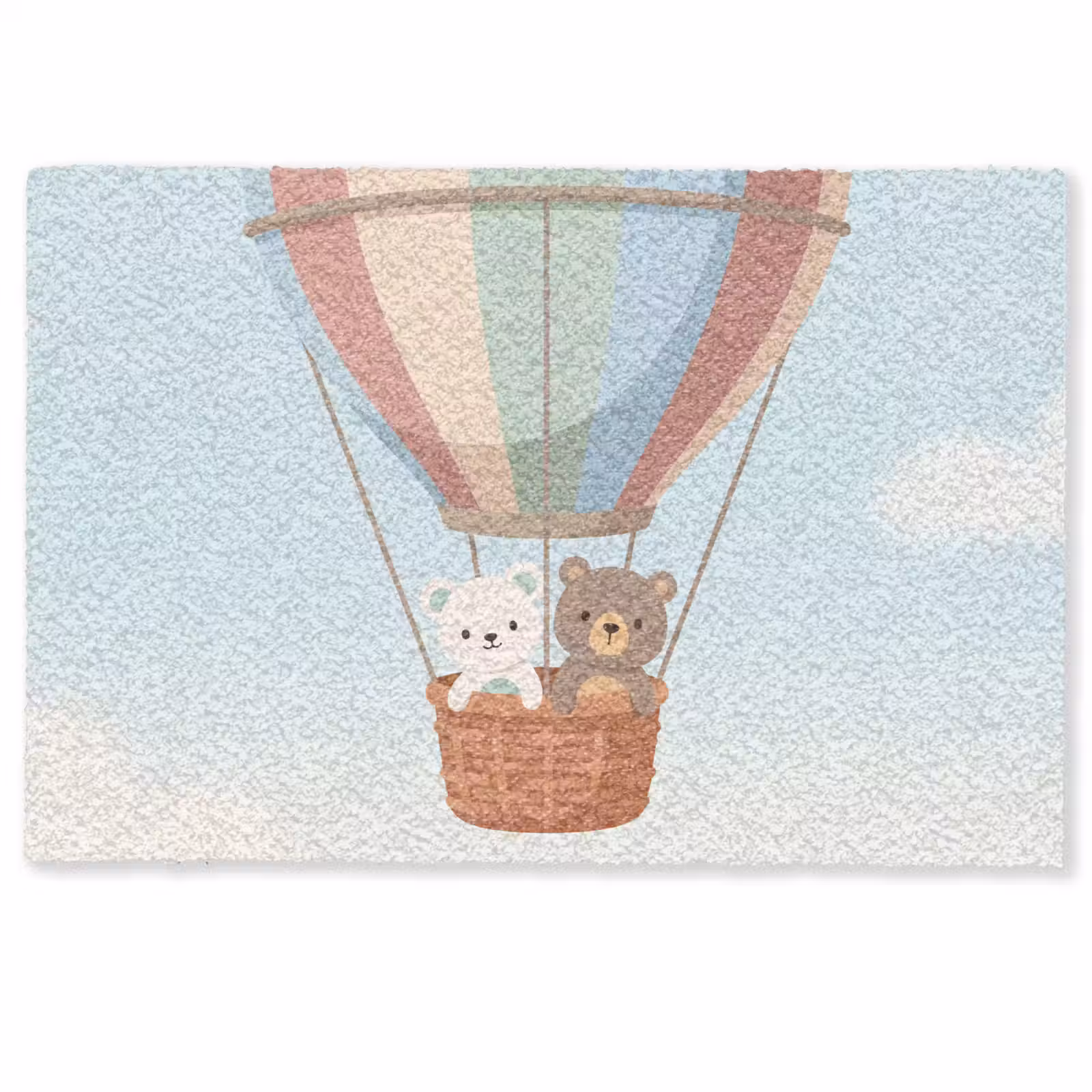 Deurmat - Luchtballon - Beren - Pastel — 1