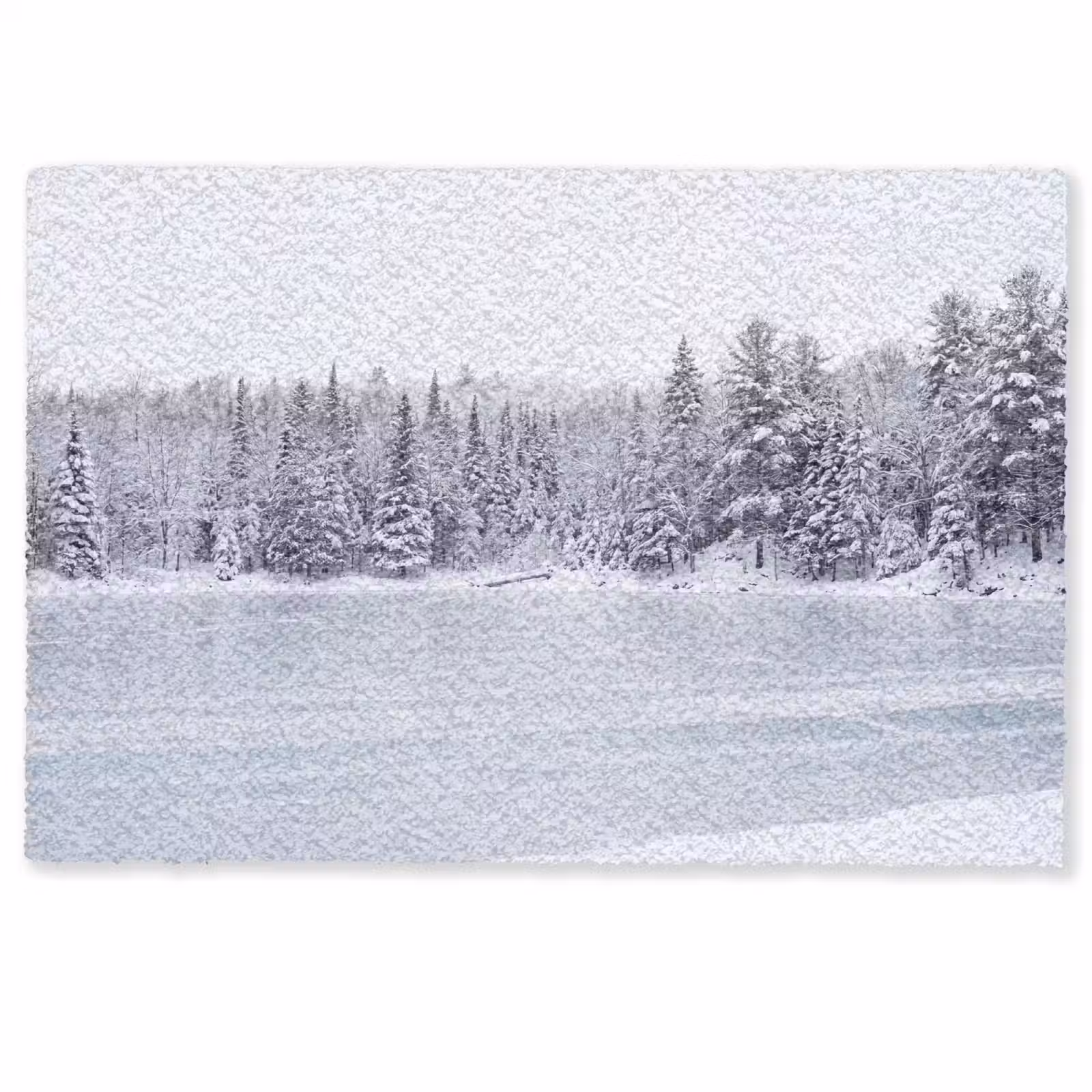 Deurmat - Meer - Dennen - IJs - Winter - Rustgevend — 1