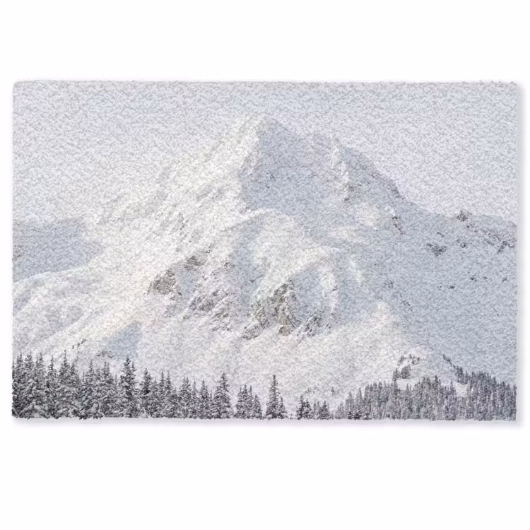 Deurmat - Berg - Sneeuw - Winter - Natuur - Wit — 1