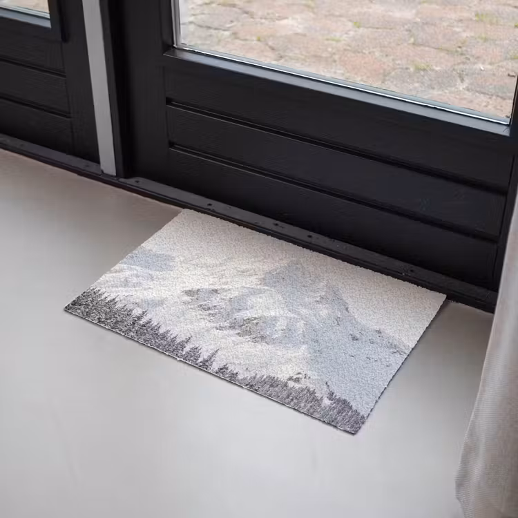 Deurmat - Berg - Sneeuw - Winter - Natuur - Wit — 2