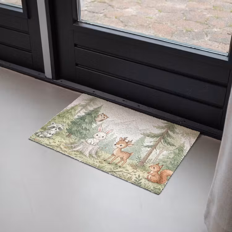 Deurmat - Bos - Dieren - Groen — 2