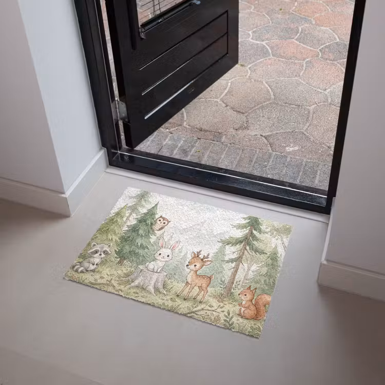Deurmat - Bos - Dieren - Groen — 4