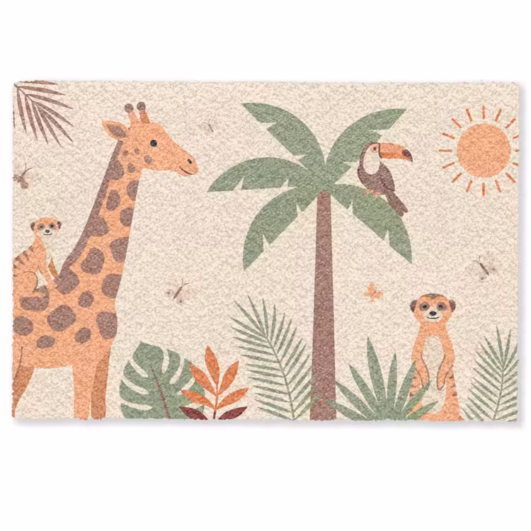 Deurmat - Dieren - Tropisch - Safari - Kleurrijk — 1
