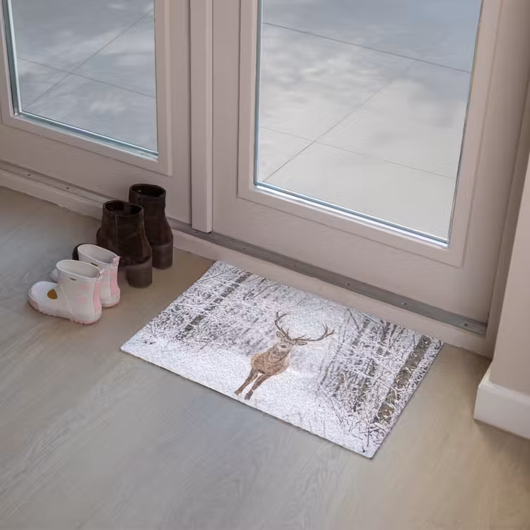 Deurmat - Hert - Winter - Bos - Natuur - Wit — 8