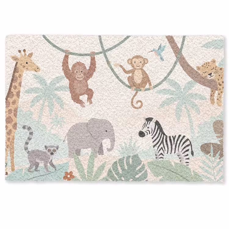 Deurmat - Jungle - Dieren - Groen — 1