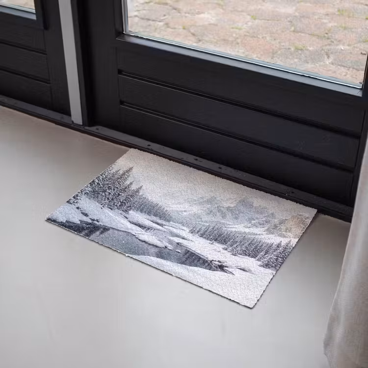 Deurmat - Sneeuwlandschap - Bergen - Rivier - Winter — 2