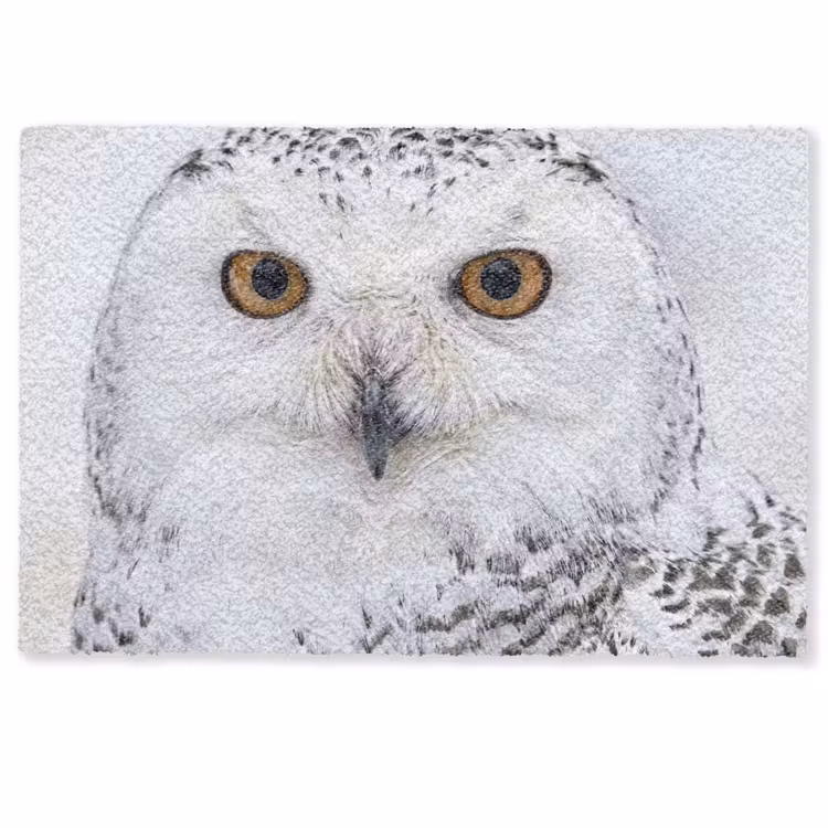 Deurmat - Sneeuwuil - Oog - Wildlife - Wit — 1