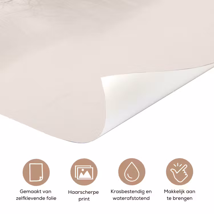 Deursticker - Boom - Mist - Sneeuw - Winter - Minimalistisch — 3