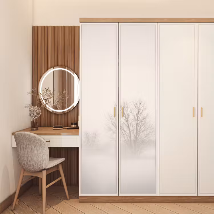 Deursticker - Boom - Mist - Sneeuw - Winter - Minimalistisch — 5