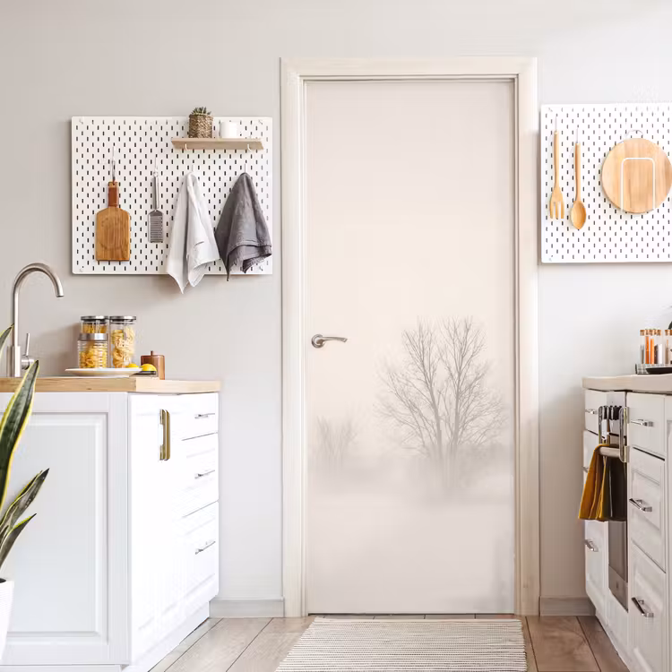 Deursticker - Boom - Mist - Sneeuw - Winter - Minimalistisch — 7