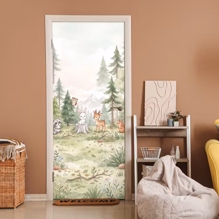 Deursticker - Bos - Dieren - Groen — 2
