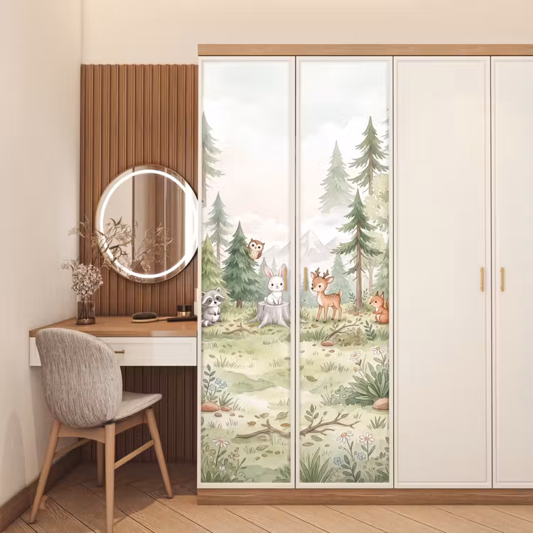 Deursticker - Bos - Dieren - Groen — 5