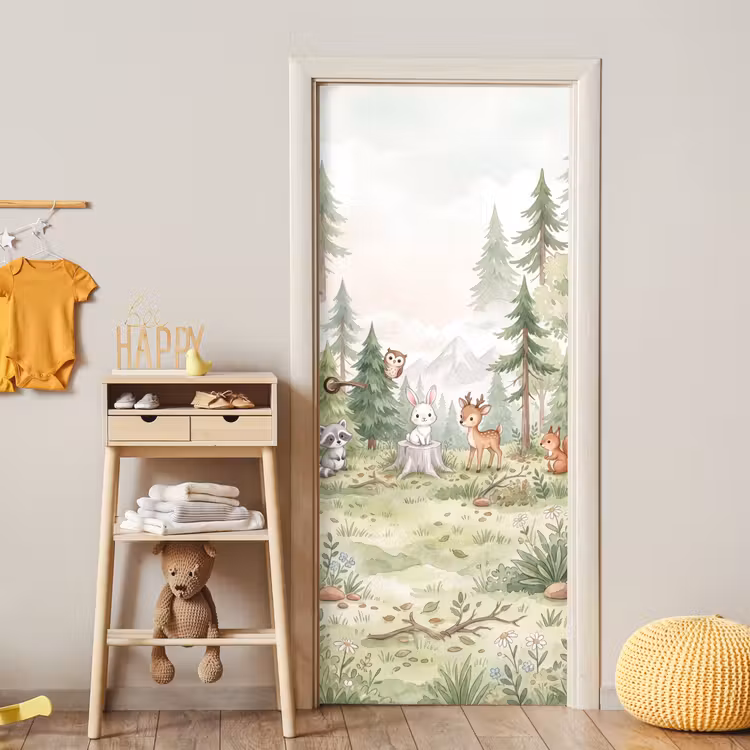 Deursticker - Bos - Dieren - Groen — 6