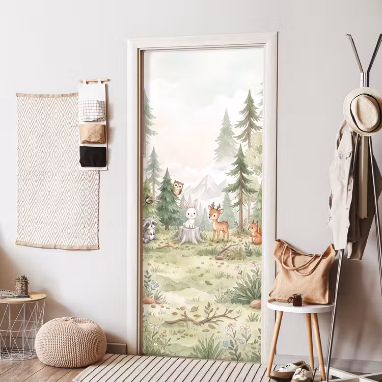 Deursticker - Bos - Dieren - Groen — 8