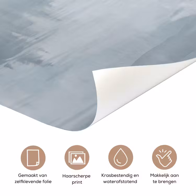 Deursticker - Bos - Meer - Mist - Natuur - Grijs — 3