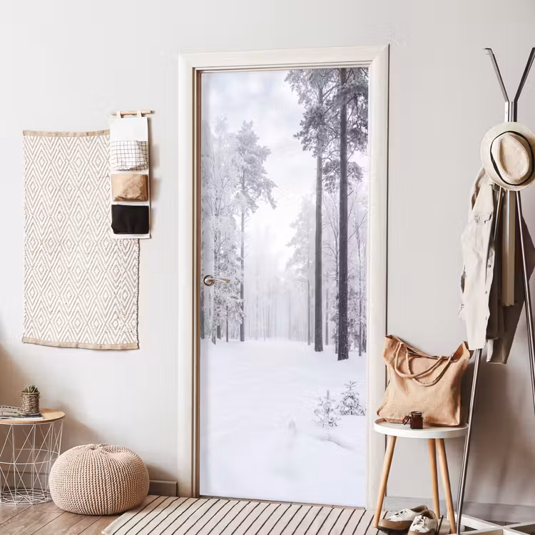 Deursticker - Bos - Sneeuw - Pad - Winter - Stilte — 8