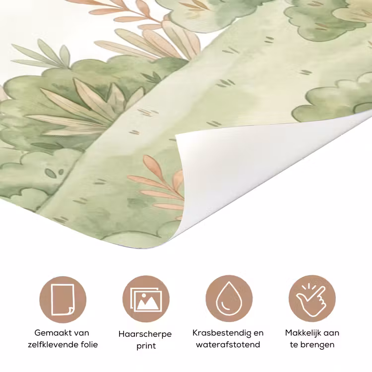 Deursticker - Dieren - Jungle - Pastel — 3