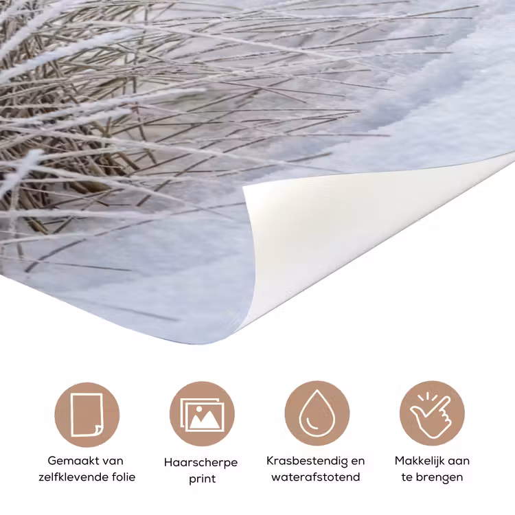Deursticker - Duinen - Sneeuw - Strand - Winter - Serene — 3