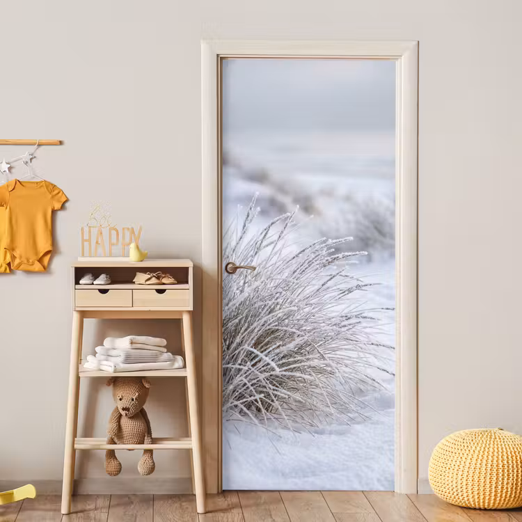 Deursticker - Duinen - Sneeuw - Strand - Winter - Serene — 6