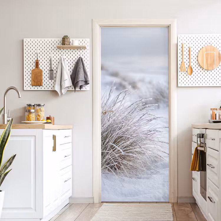Deursticker - Duinen - Sneeuw - Strand - Winter - Serene — 7