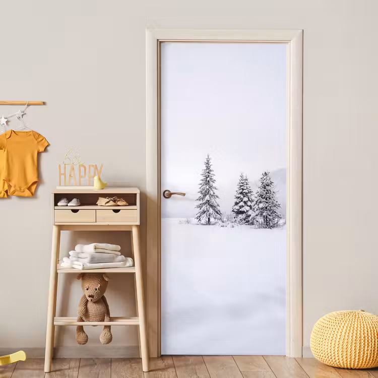 Deursticker - Fijnsparren - Sneeuw - Winter - Landschap - Stilte — 6