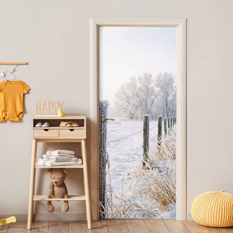 Deursticker - Hek - Sneeuw - Mist - Platteland - Nostalgisch — 6