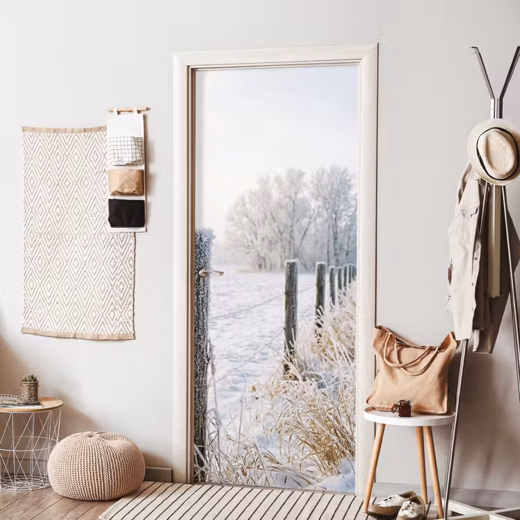 Deursticker - Hek - Sneeuw - Mist - Platteland - Nostalgisch — 8