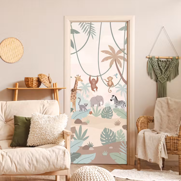 Deursticker - Jungle - Dieren - Groen — 4