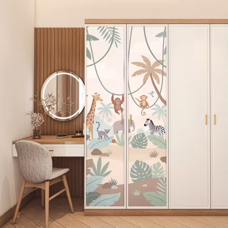 Deursticker - Jungle - Dieren - Groen — 5