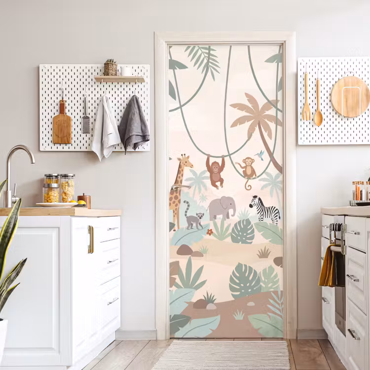 Deursticker - Jungle - Dieren - Groen — 7