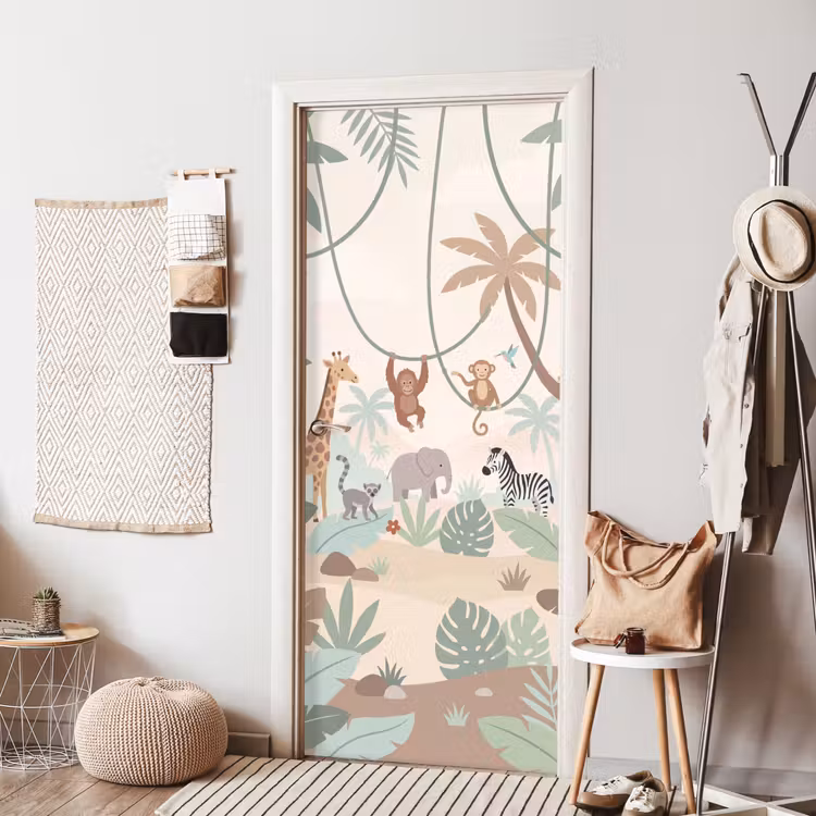 Deursticker - Jungle - Dieren - Groen — 8