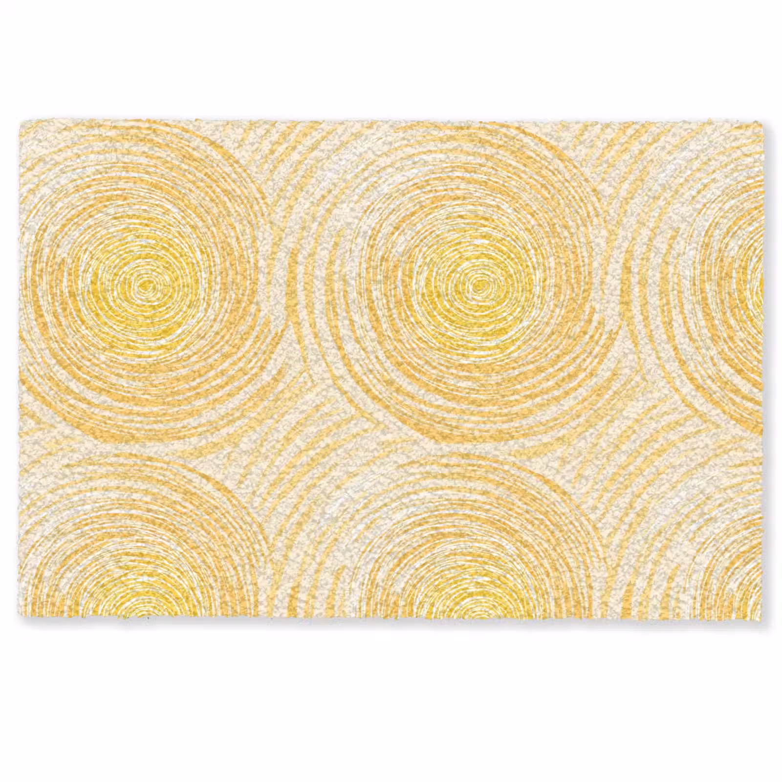Deurmat - Cirkels - Abstract - Artistiek - Geel — 1
