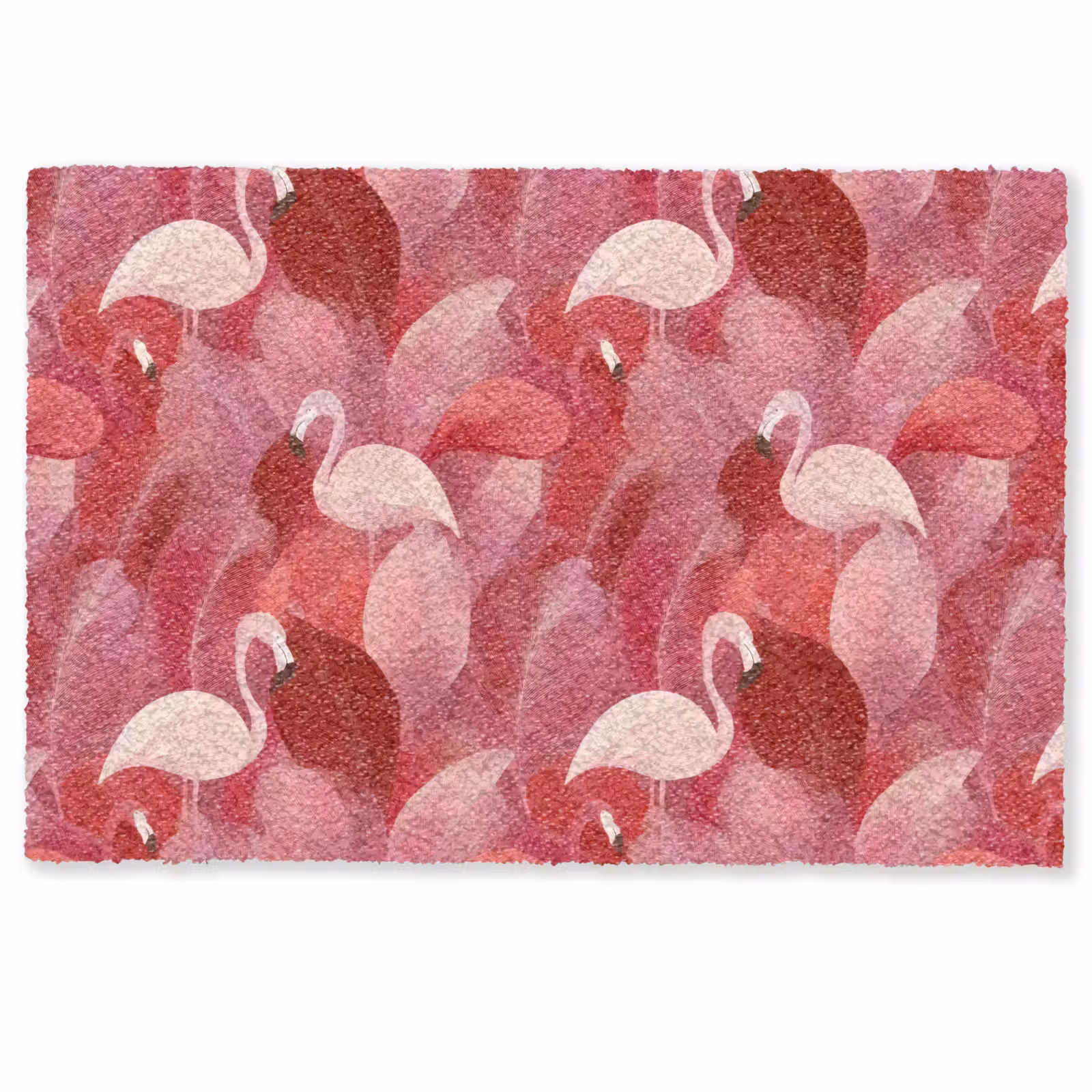 Deurmat - Flamingo - Botanisch - Elegant - Roze - Rood — 1
