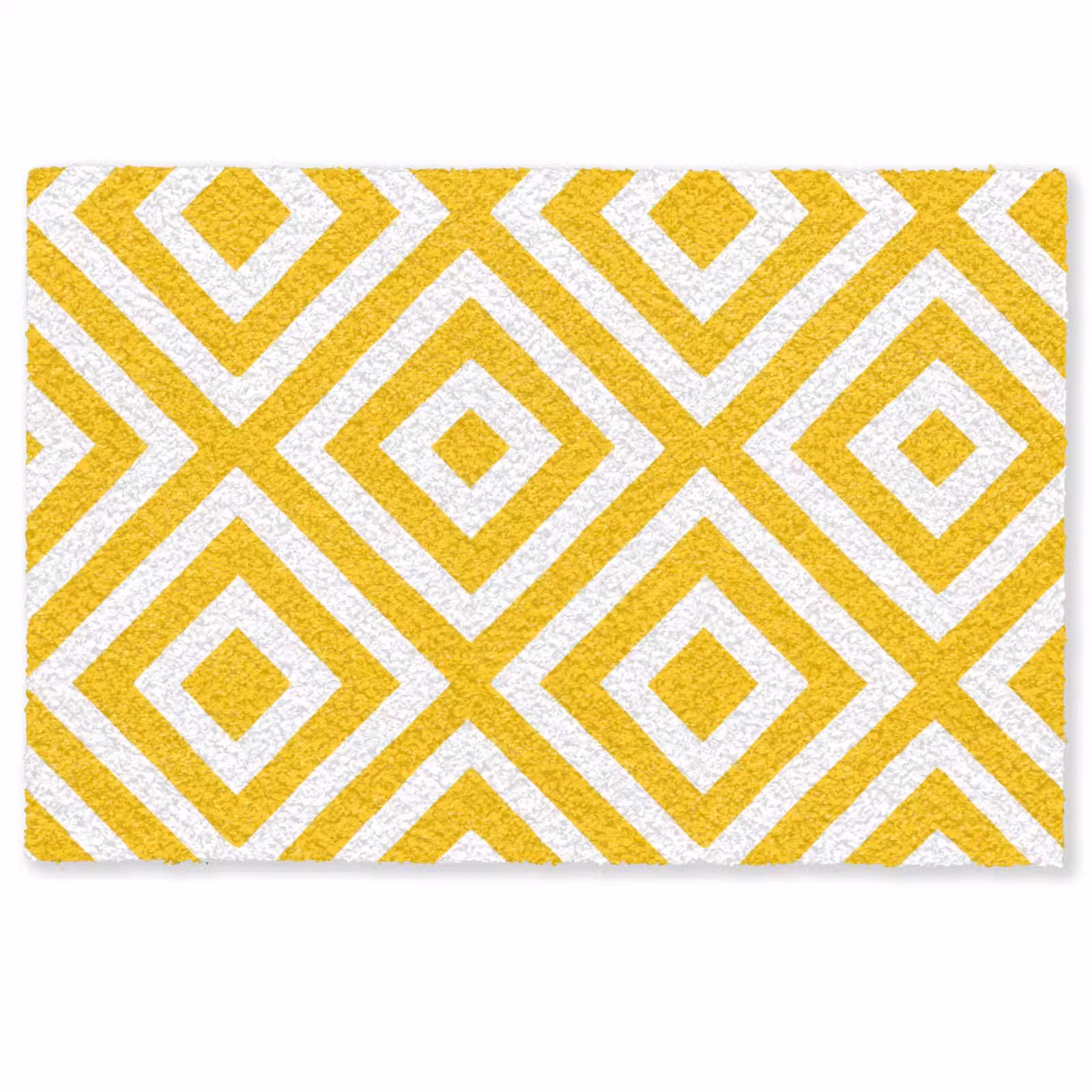 Deurmat - Geometrisch - Lijnen - Modern - Geel - Wit — 1
