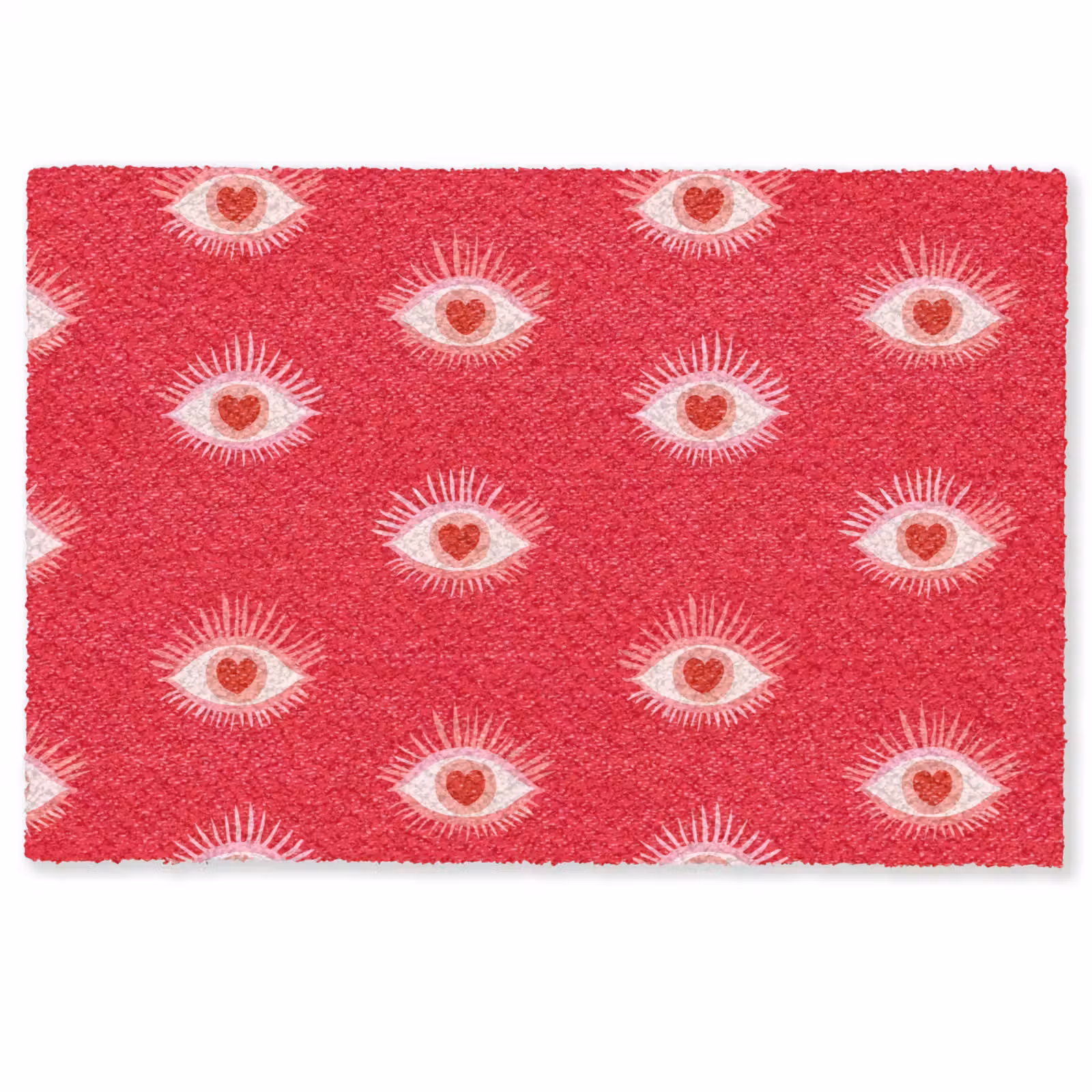 Deurmat - Ogen - Hart - Abstract - Rood - Roze — 1