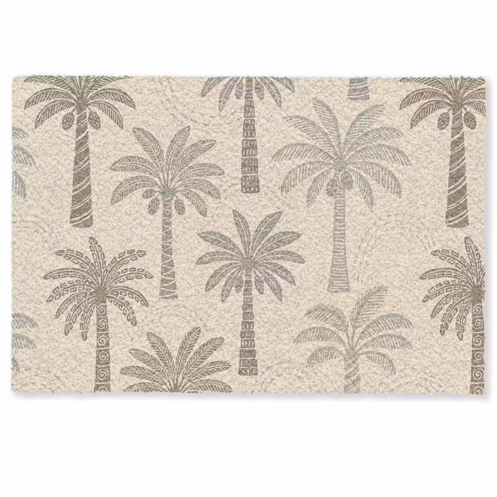 Deurmat - Palmbomen - Patroon - Tropisch - Beige — 1