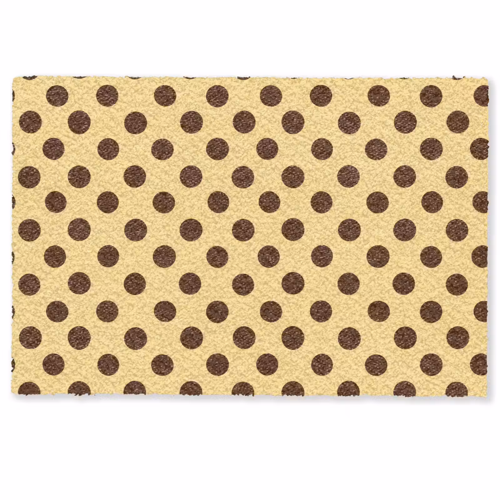 Deurmat - Polka Dot - Stippen - Retro - Geel - Bruin — 1