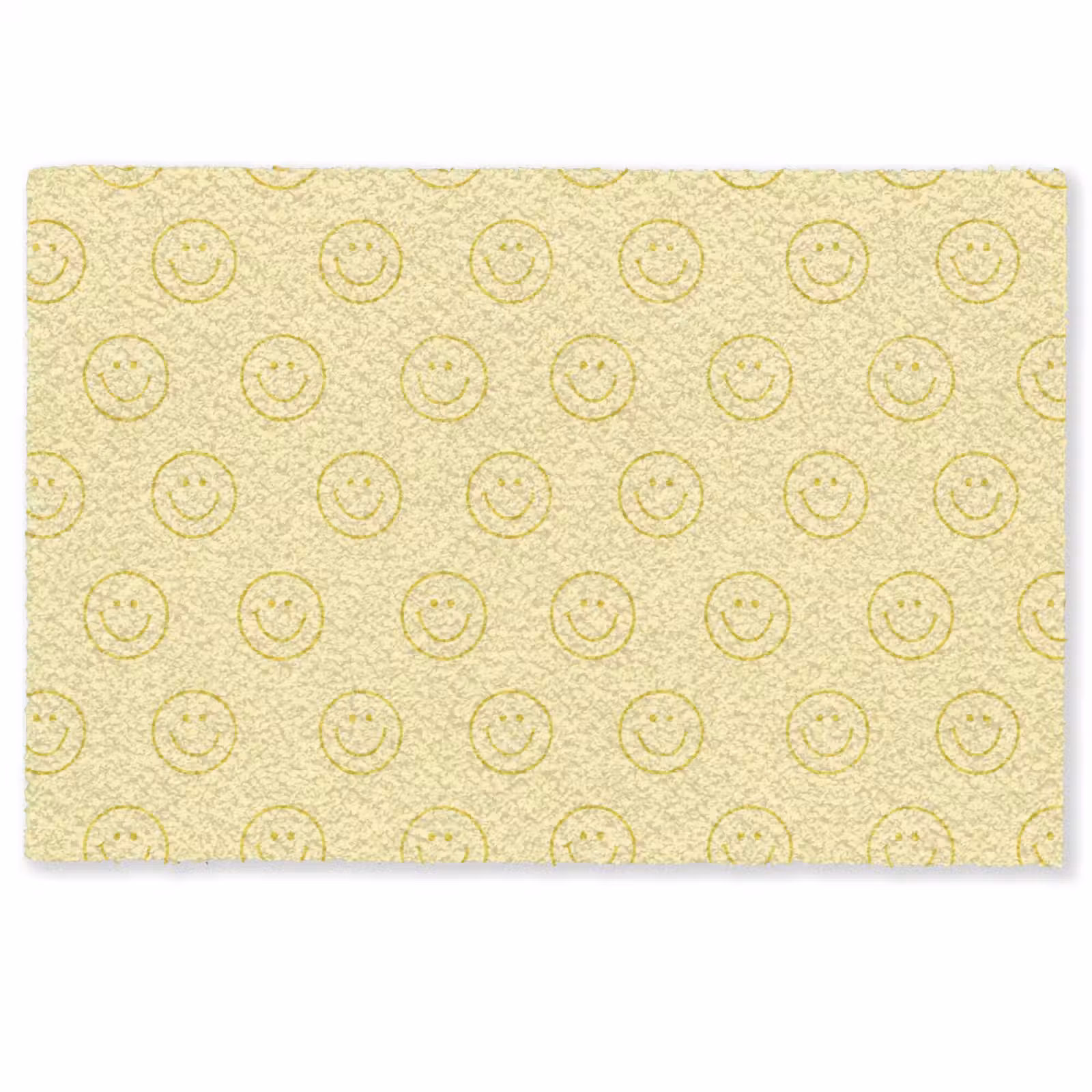 Deurmat - Smileys - Patroon - Retro - Zachtgeel — 1