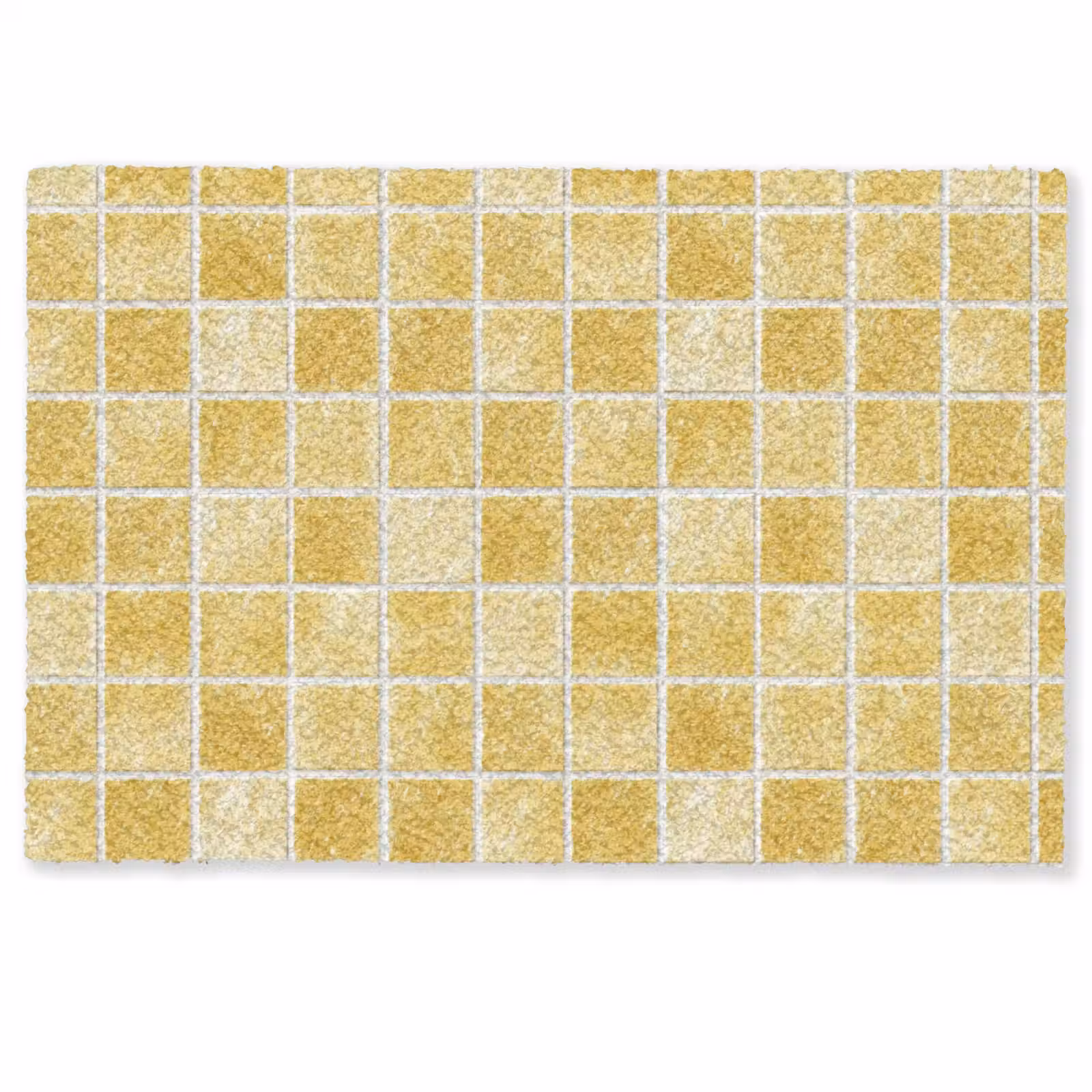 Deurmat - Tegels - Mozaïek - Textuur - Goudgeel — 1