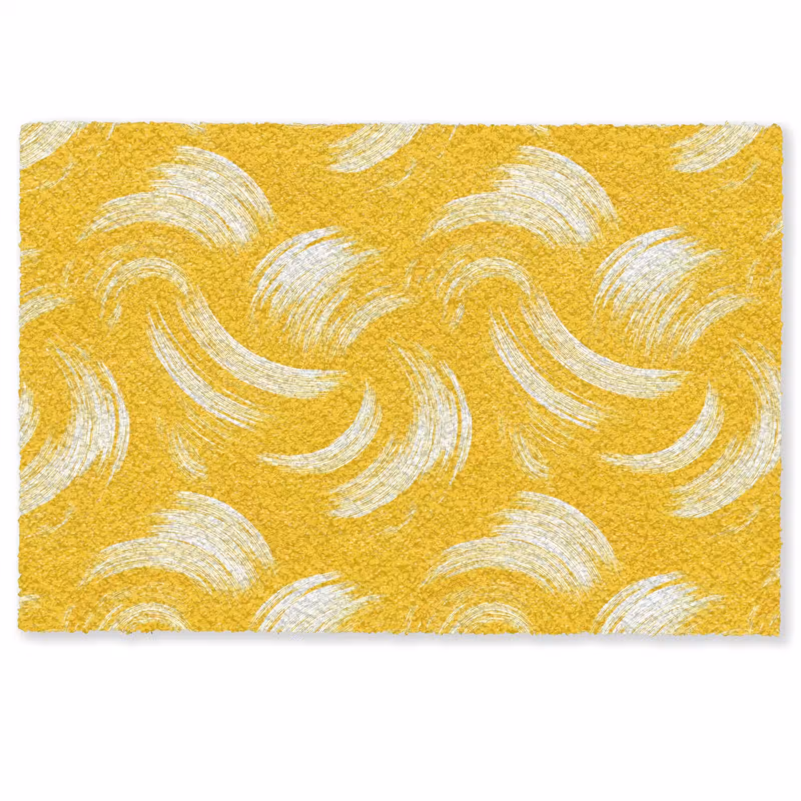 Deurmat - Verfstreken - Abstract - Dynamisch - Geel — 1