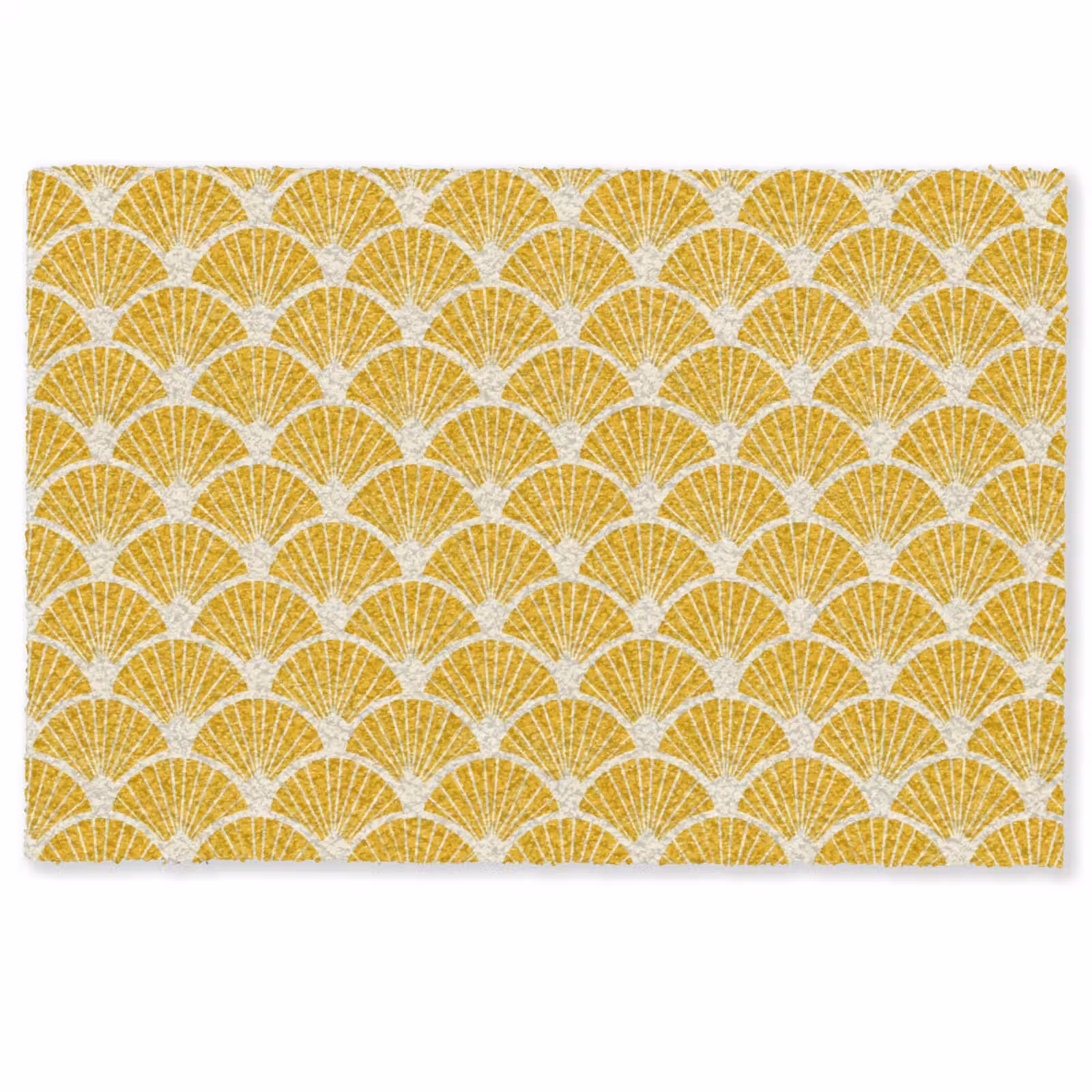 Deurmat - Waaiers - Art Deco - Retro - Okergeel — 1